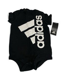 Adidas one piece size 12 months black & white